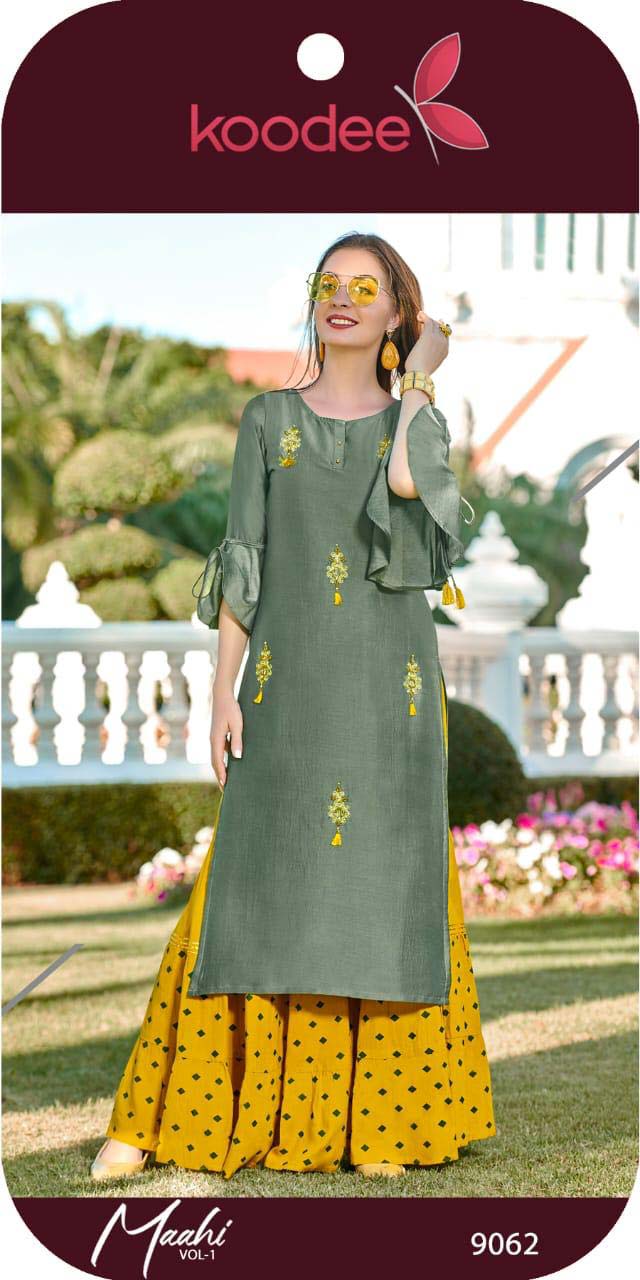 Mahi Vol-1 Rayon Khatli Work Wholesale Kurti Mahi Vol-1 Rayon Khatli Work Wholesale Kurti